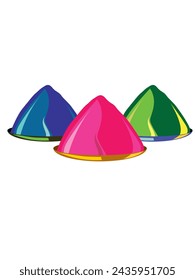 Holi Festival Powder Blue Pink Green Color