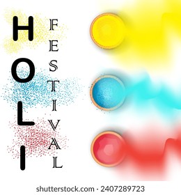 Holi festival vector background illustration. It is suitable for card, banner, or poster