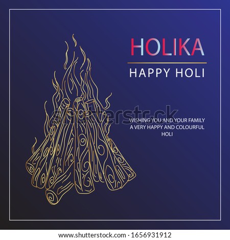 Holi Festivel Volika Dahan Vector Eps 10 Hapy Holi 