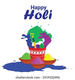 	
Holi-Flachdesign und Hintergrundgrafik