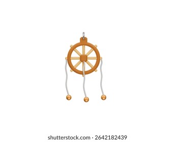  Holi garland icon 3d illustration render