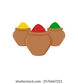 Holi, hindu Holidays Vector Illustration isolated