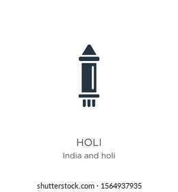 Holi icon vector. Trendy flat holi icon from india and holi collection isolated on white background. Vector illustration can be used for web and mobile graphic design, logo, eps10