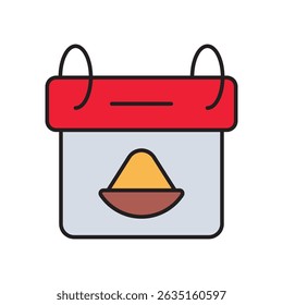 holi icon with white background vector stock illustration