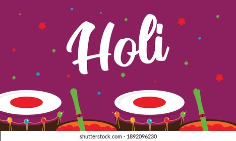 Holi India Background Illustration Vector. Festival of Color Illustration.