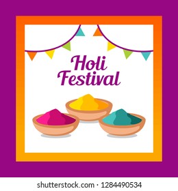 Holi Indian Festival Illustration Background Poster