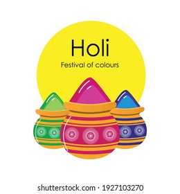 Holi Kalash Colors Vector Eps Clipart 