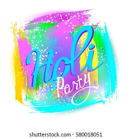 Holi party colorful background. Vector illustration