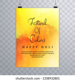 Holi poster design. It is a Hindu spring festival, originating from the Indian subcontinent, celebrated predominantly in India and also known as festival of colours.