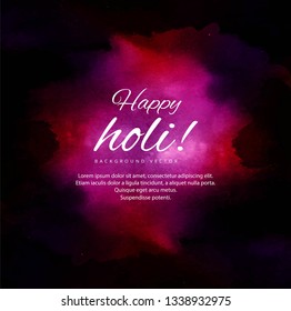 Holi poster design. It is a Hindu spring festival, originating from the Indian subcontinent, celebrated predominantly in India and also known as festival of colours.