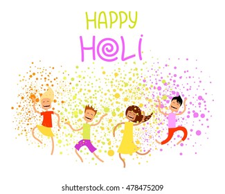  Holi poster. Traditional Indian festival