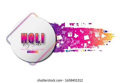 Holi sale promotion vector icon
