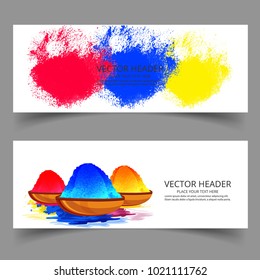Holi, splash Holi banners header