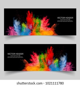 Holi, splash Holi banners header