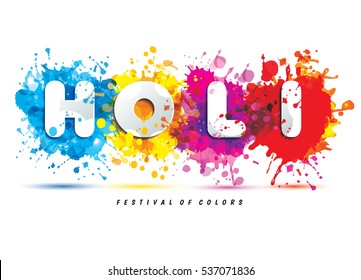 Holi Frühlingsfest der Farben Design Element und Zeichen holi. Kann für Banner, Einladungen und Grußkarten verwendet werden