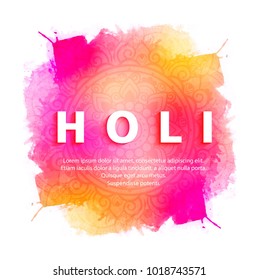 Holi spring festival of colors vector design