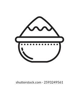 Holi vector icon design with white background