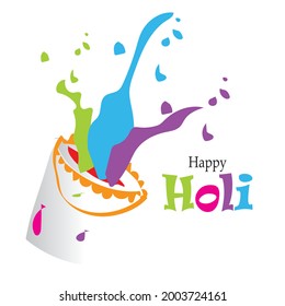 Plantilla de diseño de iluminación de vectores Holi 