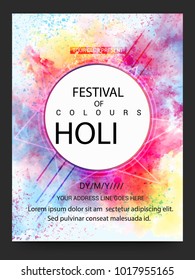  Holi,Creative Flyer, Banner design for Indian Festival of Colours, Holi celebration