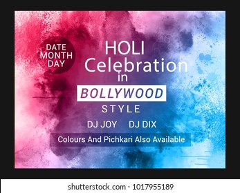  Holi,Creative Flyer, Banner design for Indian Festival of Colours, Holi celebration