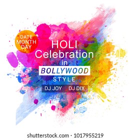  Holi,Creative Flyer, Banner design for Indian Festival of Colours, Holi celebration