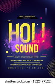 Holi,Creative Flyer, Banner design for Indian Festival of Colours