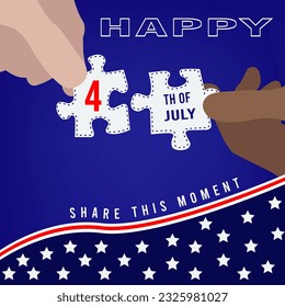 Fête du 4 juillet, Indépendance américaine, Fête de l'Indépendance, 4 juillet, 4 juillet, Etoiles, Bleu, Rouge, Blanc, Mains, Noir et Blanc
