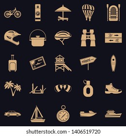 Holiday abroad icons set. Simple set of 25 holiday abroad vector icons for web for any design