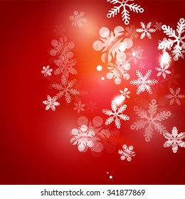 Holiday abstract background, winter snowflakes, Christmas and New Year design template, light shiny modern vector illustration