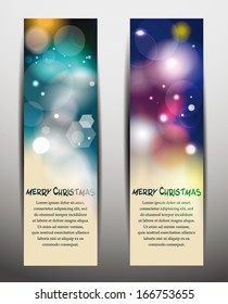 Holiday abstract banners with place for text