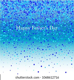 Holiday abstract seamless background for web design with color confetti on blue background, Happy Father's Day