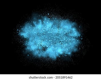 Holiday Abstract shiny blue gold design element