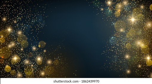 Holiday Abstract shiny color gold design element