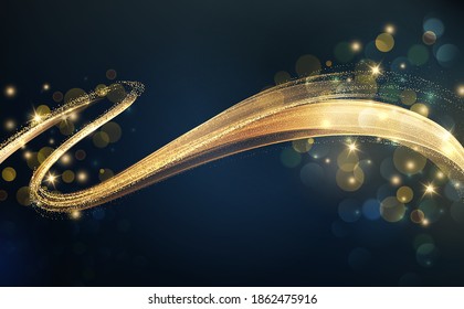 Holiday Abstract shiny color gold design element