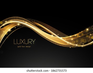 Holiday Abstract shiny color gold design element