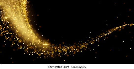 Holiday Abstract shiny color gold design element