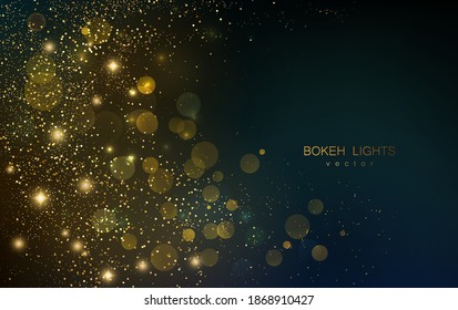 Holiday Abstract shiny color gold design element