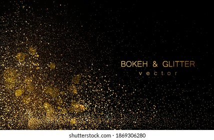 Holiday Abstract shiny color gold design element