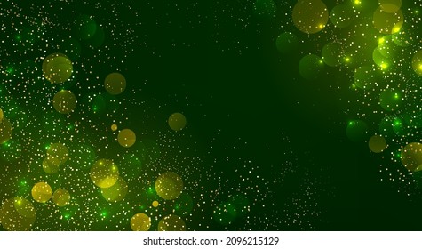 Holiday Abstract shiny color gold bokeh and glitter  for invitation, greeting Christmas card