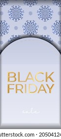 Holiday Advertising For Black Friday, beige with Greek ornaments
