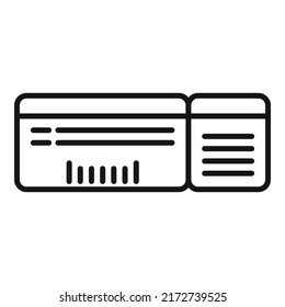 Holiday air ticket icon outline vector. Fly trip. Travel flight