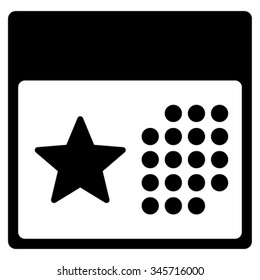 Holiday Appointment vector icon. Style is flat symbol, black color, rounded angles, white background.