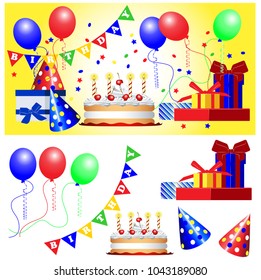 Holiday attributes. Celebration