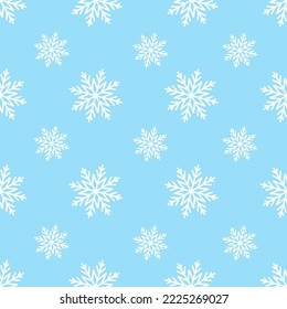 Holiday backdrop, snowflake pattern, Christmas decor. Abstract wallpaper, wrapping decoration. Symbol winter, Merry Christmas holiday, Happy New Year celebration Vector illustration