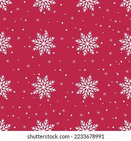Feiertags-Kulisse, Schneeflocken-Muster, Weihnachtsdekoration. Abstrakte Tapete, Wickeldekoration. Symbol Winter, Frohe Weihnachtsfeier, Happy New Year Feier Vektorgrafik