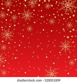 Holiday backdrop, snowflake pattern, Christmas decor, winter background. Vector illustration.