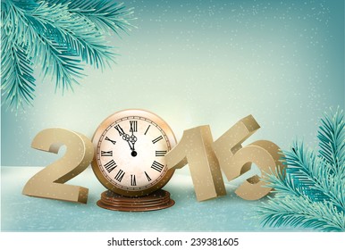 Holiday background with a 2015. Vector.