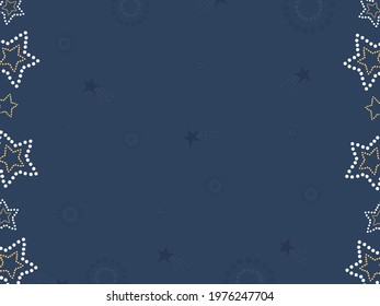 Holiday background. Background abstract with stars. Vector background in blue dark colour. Vector background for greetings, postcard.