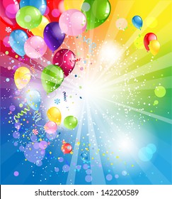 Holiday background with balloons