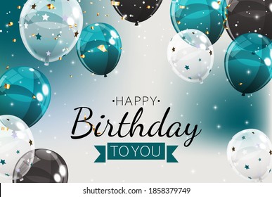 Holiday Background with Balloons. Can be used for advertisment, promotion and birthday card or invitation. Vector Illustration EPS10